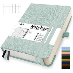 Mlife A5 Lined Journal Notebook,-360 Numbered Pages Thick Journal for Writing,100Gsm Premium Thick Paper,PU Hard Cover Notebooks College Ruled, Daily Journals for Men Women School Office(Turquoise) in Kuwait