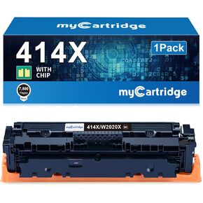 414X Toner Cartridges High Yield (with Chip) Compatible Replacement for HP 414X 414A for Color Laserjet Pro MFP M479fdw M479fdn M479dw Pro M454dw M454dn M479 M454 Printer Ink W2020X W2020A (1 Pack)