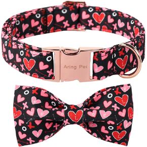 ARING PET Easter Dog Collar-Cute Green Easter Eggs Dog Collar with Bow, Adjustable Carrot&Rabbit Bowtie Dog Collars Pet Necklace Gifts for Girl&Boy Dogs