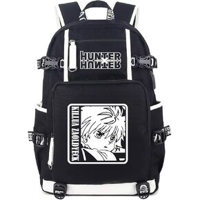 Roffatide Anime Killua Zoldyck Printed Backpack Luminous Rucksack Laptop Backpack with USB Charging Port & Headphone Port