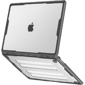 MOSISO Compatible with MacBook Air 13 inch Case 2022 2021 2020 2019 2018 A2337 M1 A2179 A1932, Heavy Duty Rugged Shockproof Plastic Hard Shell with TPU Bumper for MacBook Air 13.3 inch, Transparent