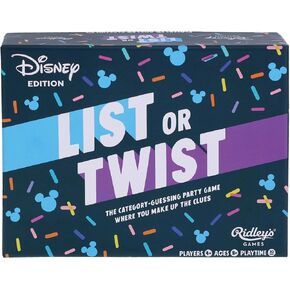 Ridley's Games: List or Twist -Disney Edition | The Category-Guessing Party Game Where You Make Up The Clues | Great for Disney Fans | Ages 8+, 4+ Players, 30-Minute Playtime