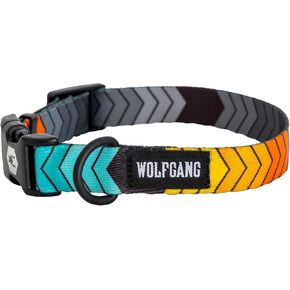 Wolfgang Heavy Duty, Adjustable Dog Collar with Quick Release Nylon Buckle for Walking & Training, PAckLeader Print, Large