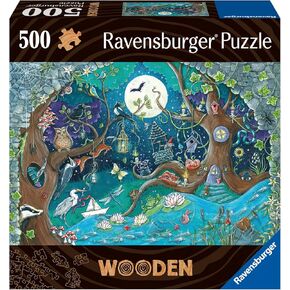 Ravensburger Fantasy Forest - 500-Piece Vibrant Wooden Jigsaw Puzzle | Stress-Reducing Fun | Eco-Friendly Materials | Certified by The Forest Stewardship Council