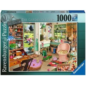 Ravensburger My Haven No.8: The Garden Shed - 1000 Piece Jigsaw Puzzle for All Ages | Handcrafted in Germany | Perfect Interlocking Fit | A Relaxing Gardening Scene