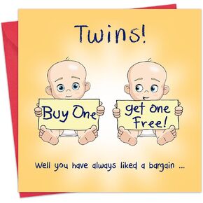 Twizler New Twins Card - Funny Twin Baby Boys and Girls