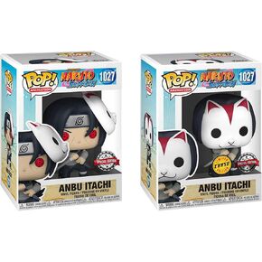 Funko Pop! Animation - Naruto Shippuden: Anbu Itachi Uchiha Bundle (2-Pack) – Common and Chase Special Edition #1027 Collectible Vinyl Figures