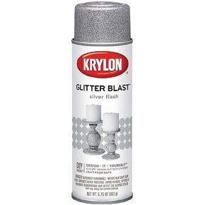 Krylon K03802A00 Glitter Blast Glitter Spray Paint for Craft Projects, Silver Flash, 5.75 oz
