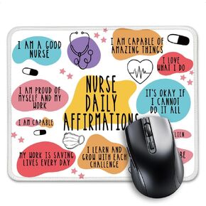 AGMDESIGN Nurse Daily Affirmations Funny Mouse Pad, Daily Affirmation Gifts for Nurses, Appreciation Birthday Gifts for Nurses, Registered Nurses, New Nurses, Mental Health Gifts for Nurses
