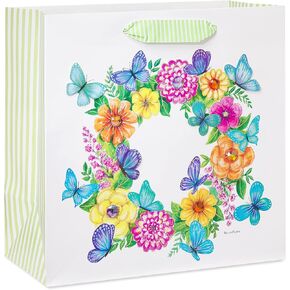Papyrus 8.5" Medium Gift Bag - Designed by Bella Pilar (Butterflies and Flowers) for Birthdays, Weddings, Bridal Showers, Baby Showers and All Occasions (1 Bag) in Kuwait