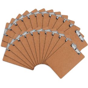 Clipboard, HERKKA 15 Pack Hardboard Office Clipboards Standard A4 Letter Size Clipboard with Low Profile Clip, Size 12.5 x 9 Inch