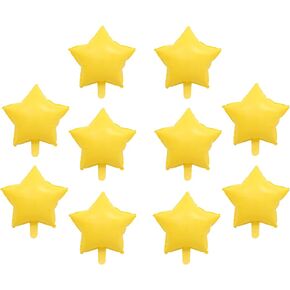 10 Pcs Yellow Star-Shaped Balloon 18 Inch Foil Balloon Mylar Balloon Happy Birthday Balloons Decoration