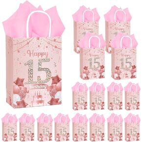 50Pcs 50th Birthday Party Favors Gift Bags Bulk, Black and Gold Happy 50th Gift Candy Wrap Bags with Tissue Paper, Vintage 50th Birthday Decorations Souvenir Bag for Men Women Anniversary Supplies (50th)