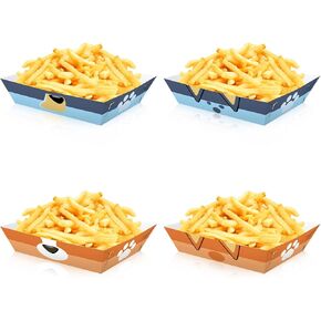 12pcs Blue Dog Party French fries Box, Blue Dog Party Decorative Supplies,Blue Dog Birthday Party Supplies