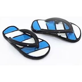 1Pair Blue 1/12 Miniature Beach Flip Flops Dollhouse Decoration Accessories, Miniature Dollhouse Accessories Miniature Flip Flops (0.9x0.5x0.4 inch)