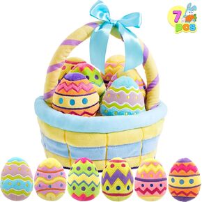 سلة Joyin 7 PCS لـ Easter Baby Plushies Plashies Toilds For Party Favors ، Plush for Toddler & Kids من جميع الأعمار