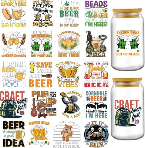 AFRITEE UV DTF Cup Wraps - 20 Sheets Green Weed Smoke Uvdtf Cup Wrap for 16 oz Glass, Rastafari Culture Waterproof Transfer Stickers Decals DIY Water Bottle Journal Paper Cutting Craft Decoration in Kuwait