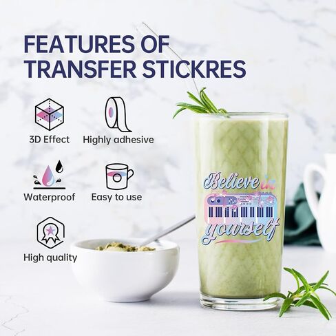 AFRITEE UV DTF Cup Wraps - 20 Sheets Green Weed Smoke Uvdtf Cup Wrap for 16 oz Glass, Rastafari Culture Waterproof Transfer Stickers Decals DIY Water Bottle Journal Paper Cutting Craft Decoration in Kuwait