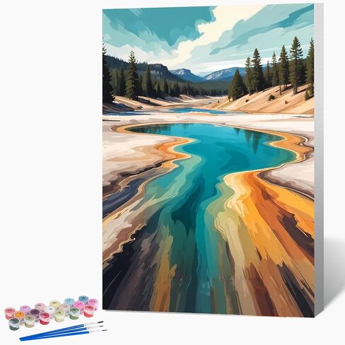 Framed Paint by Numbers Kit for Adults Beginner & Kids, Flowers Easy Adult Paint by Number Kits on Canvas, DIY Craftoria Acrylic Watercolor Oil Paint by Number for Teens for Home Decor Gift 8x12 Inch in Saudi Arabia