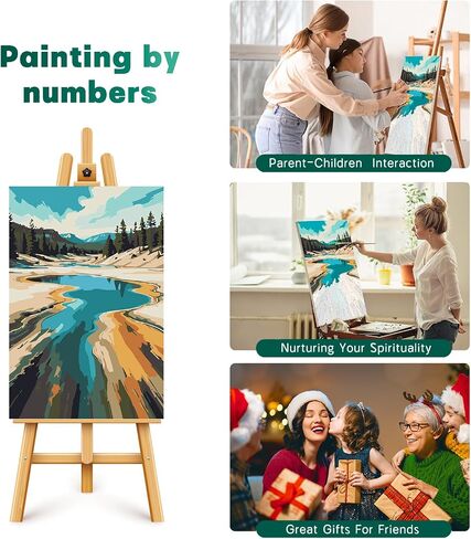 Framed Paint by Numbers Kit for Adults Beginner & Kids, Flowers Easy Adult Paint by Number Kits on Canvas, DIY Craftoria Acrylic Watercolor Oil Paint by Number for Teens for Home Decor Gift 8x12 Inch in Saudi Arabia