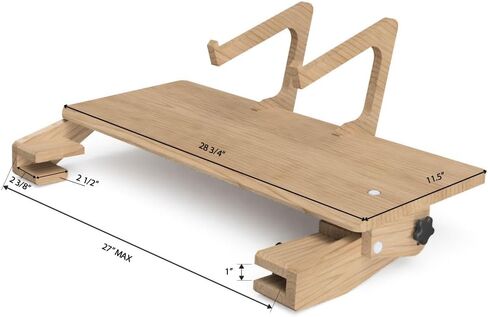 POÄNG Lap Desk and Workstation Attachment with laptop riser brackets - Attachable Lap Desk Compatible with IKEA POÄNG chairs (Chair sold separately) - Black Birch Color in Saudi Arabia