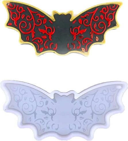 DIY Halloween BAT Silicone Mould ، keykain apoxy mould for key know silicone mould for women formants ، usplies المجوهرات (أبيض) in Kuwait
