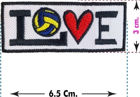 love sport *Iron On Patches Embroidered Applique Iron On for Clothing,Fabric. (basketball), white, Pitca00003 in Saudi Arabia