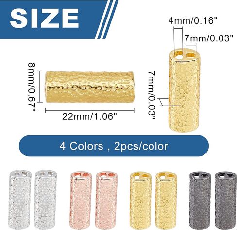 Dicosmetic 22mm Watch Bead Connector 4 Colors Bead Bercelet Connector 8PCS Watch Band Adapter Mowner in Kuwait
