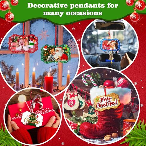 قوالب راتنج عيد الميلاد Juome سيليكون ، 4 أجهزة كمبيوتر عيد الميلاد الحلي صورة قلادة قلادة راتنج الايبوكسي ، فنية DIY المجوهرات صنع مجوهرات عيد الميلاد in Kuwait