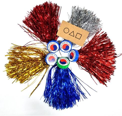Jaegi with The Bell (Jegi chagi) Korean Old Game 5 pcs + Korean Game Invitation Card 1P - Kick Shuttlecock, Hackysack (Random Color) 제기차기 in Saudi Arabia