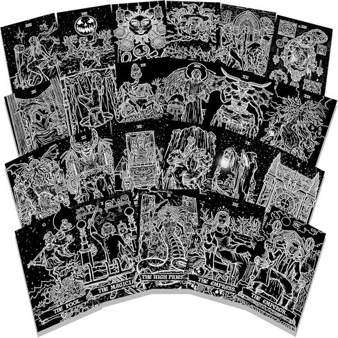 Terror Tarot Card Sticker Pack - Gothic Halloween Horror Stickers (Original Edition) in Saudi Arabia
