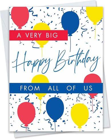 JBH Creations Big Birity Birthdy Balloon Drop - Extra Lig 9 × 12 مع مظروف - باستيل in Kuwait