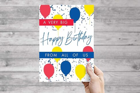 JBH Creations Big Birity Birthdy Balloon Drop - Extra Lig 9 × 12 مع مظروف - باستيل in Kuwait