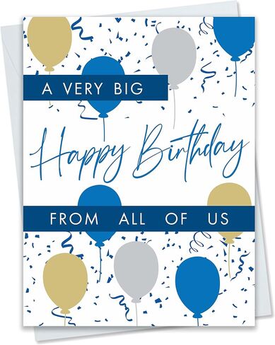 JBH Creations Big Birity Birthdy Balloon Drop - Extra Lig 9 × 12 مع مظروف - باستيل in Kuwait