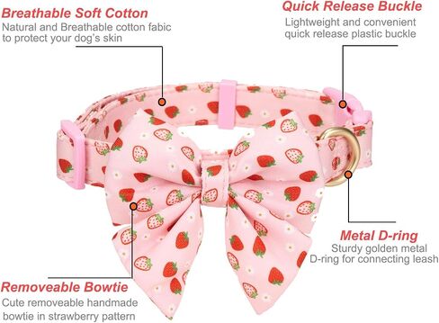 Bowtie Dog Collar Adjustable Soft Collars with Detachable Bow Tie and Metal Buckle for Small Medium Large Dogs,Lilac,Small in Saudi Arabia