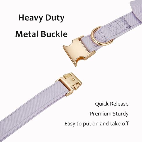 Bowtie Dog Collar Adjustable Soft Collars with Detachable Bow Tie and Metal Buckle for Small Medium Large Dogs,Lilac,Small in Saudi Arabia