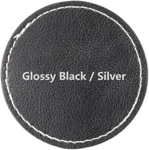 2.5" Round Blank Laserable Leatherette Hat Patches with Adhesive Faux Leather Patches for Hats Custom Fabric Repair Sew Laser Supplies (Rawhide/Black, 25) in Saudi Arabia