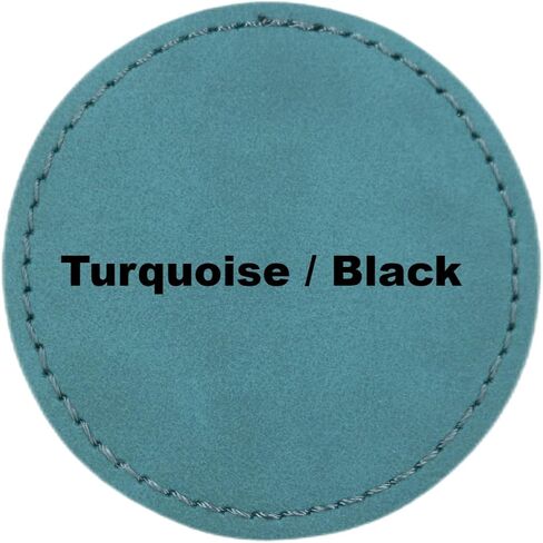 2.5" Round Blank Laserable Leatherette Hat Patches with Adhesive Faux Leather Patches for Hats Custom Fabric Repair Sew Laser Supplies (Rawhide/Black, 25) in Saudi Arabia