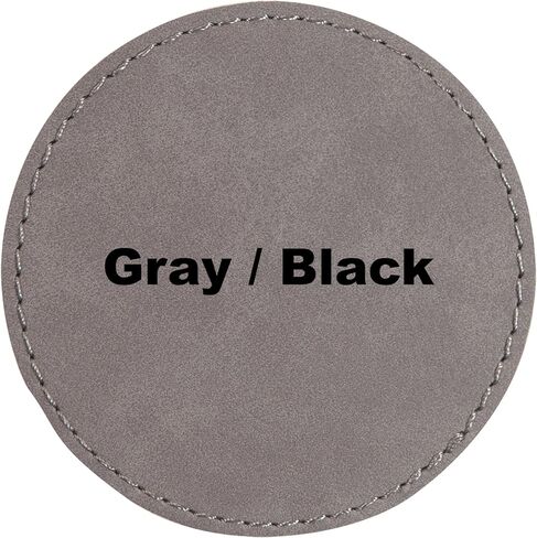 2.5" Round Blank Laserable Leatherette Hat Patches with Adhesive Faux Leather Patches for Hats Custom Fabric Repair Sew Laser Supplies (Rawhide/Black, 25) in Saudi Arabia