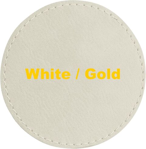2.5" Round Blank Laserable Leatherette Hat Patches with Adhesive Faux Leather Patches for Hats Custom Fabric Repair Sew Laser Supplies (Rawhide/Black, 25) in Saudi Arabia