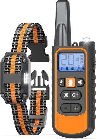 Shock Collar for Dogs 2 Pack, 3300FT Dog Training Collar with Remote for 8-120lbs Small Medium Large Dogs, Rechargeable Waterproof Electronic Training Collars with 4 Training Modes, Security Lock in Saudi Arabia