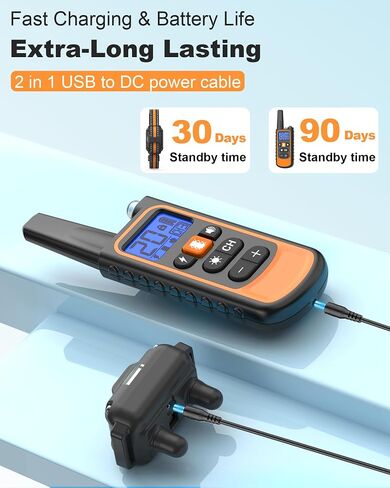 Shock Collar for Dogs 2 Pack, 3300FT Dog Training Collar with Remote for 8-120lbs Small Medium Large Dogs, Rechargeable Waterproof Electronic Training Collars with 4 Training Modes, Security Lock in Saudi Arabia