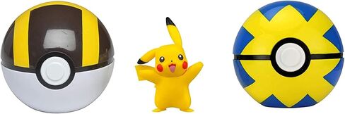 Pokemon Clip 'N' Go Poké Ball Belt Set, Wave 5 Ultra, Quick Ball, and 2-Inch Pikachu - Feat. Detailed Figure, a Clip ‘N’ Go Belt, 2 Clip ‘N’ Go Poké Balls- Perfect for Any Trainer! in Saudi Arabia
