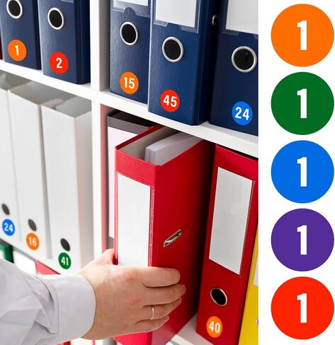 10 Sheets 1 to 50 Number Stickers Colorful Vinyl Consecutive Numbers Stickers 1 Inch Round Tiny Number Stickers Decal for Indoor and Outdoor Waterproof Labels Self Adhesive Number Inventory Stickers in Kuwait