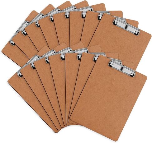Clipboard, HERKKA 15 Pack Hardboard Office Clipboards Standard A4 Letter Size Clipboard with Low Profile Clip, Size 12.5 x 9 Inch in Saudi Arabia