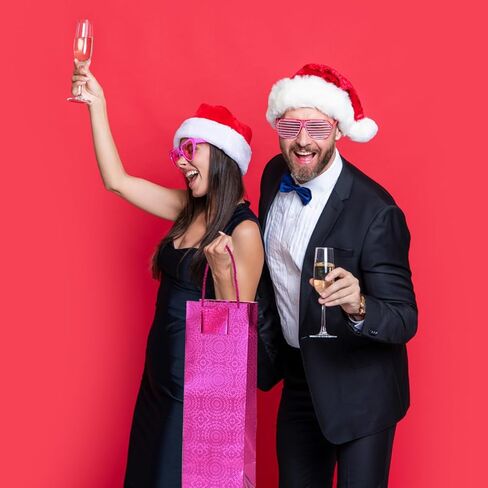 Zjhiome 6 Pack Wine Gift Fags Metallic Wine Bottle Paper Facs Holographic Wine Pags for Wedder in Kuwait