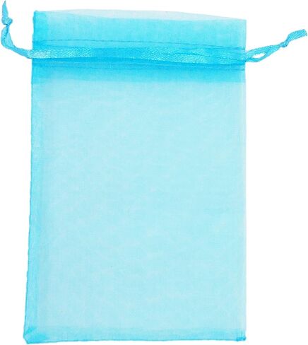 ATCG 100pcs 6x9 Inches Drawstring Organza Pouches Wedding Party Favor Bags (Aqua Blue) in Saudi Arabia