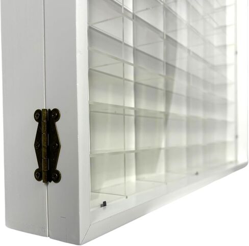 SpaceApe Wall Mount Display Case for Hot Wheels, with Dust Resistant Door, Acrylic Shelves, 1/64 Scale Diecast Model Cars Display Storage Organizer Case, White and Black, Stores up to 60 Cars (White) in Saudi Arabia