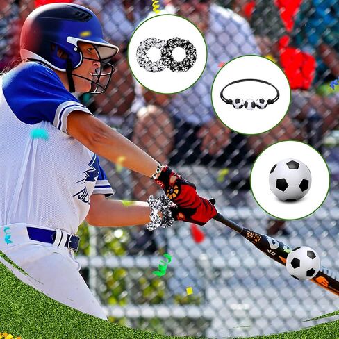 86 Pcs Basketball Party Favors, 50 Pcs Basketball Stickers, 12 Sports Stress Ball Mini Foam Ball, 12 Charm Bracelets 12 Scrunchie Sports Valentines Gifts Supplies in Kuwait