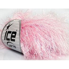 Baby Pink Extra Long Eyelash Yarn Ice Luxurious Fun Fur 50gr 38yds